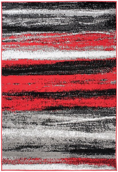 Makro Abra Kusový koberec moderní MAYA Pruhy Q542A červený šedý Rozměr: 220x300 cm