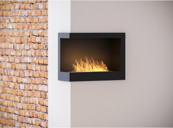 InFire - Rohový BIO krb 45x60 cm 3kW černá