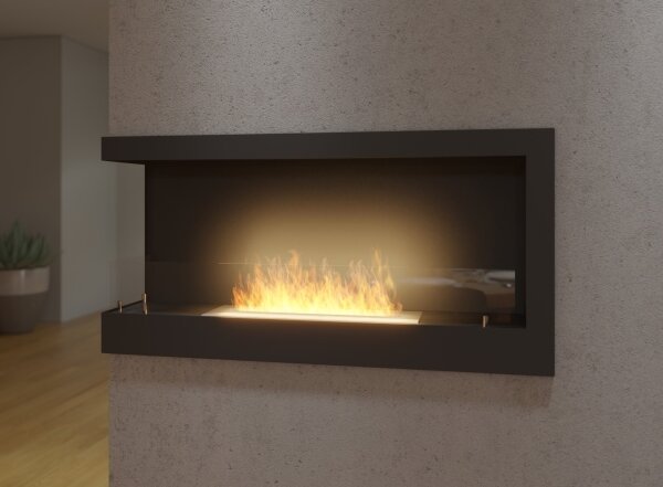 InFire - Rohový BIO krb 45x90 cm 3kW černá