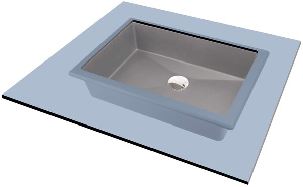 Deante Correo, granitové umyvadlo 500x350x140 mm, šedá metalíza, DEA-CQR_SU5U