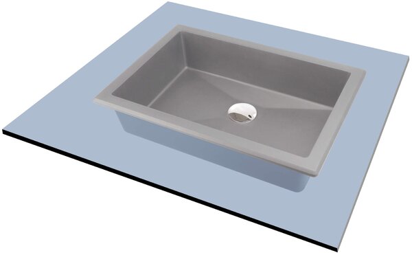 Deante Correo, granitové umyvadlo 500x350x140 mm, šedá metalíza, DEA-CQR_SU5U