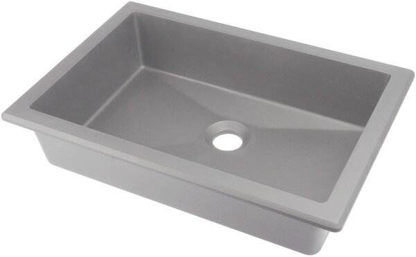 Deante Correo, granitové umyvadlo 500x350x140 mm, šedá metalíza, DEA-CQR_SU5U
