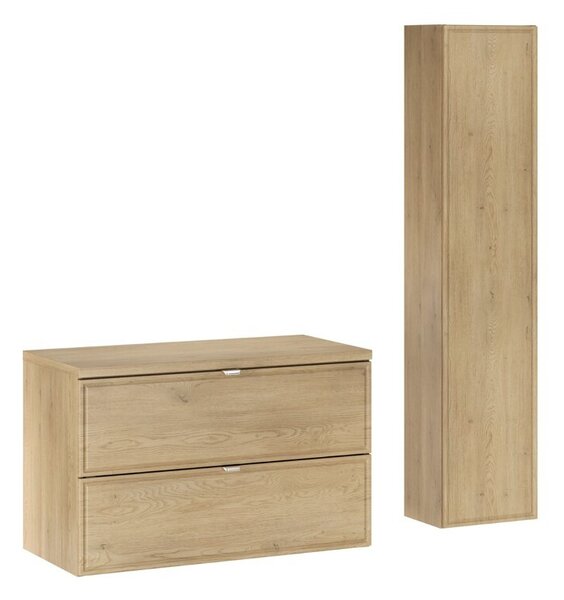 Comad Koupelnová sestava Terra s deskou a skříňkami 80 cm dub cremona
