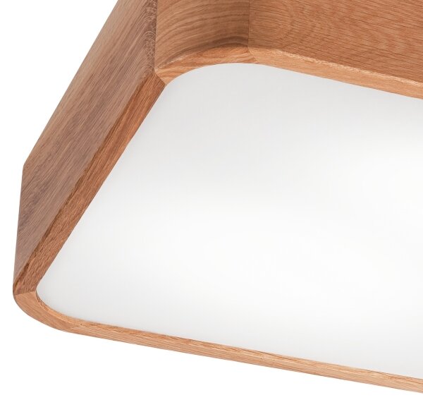 Stropní svítidlo OAK SQUARE 2xE27/15W/230V 35x35 cm dub
