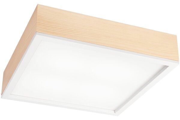 Stropní svítidlo NATURAL SQUARE 4xE27/15W/230V 39x39 cm borovice/bílá