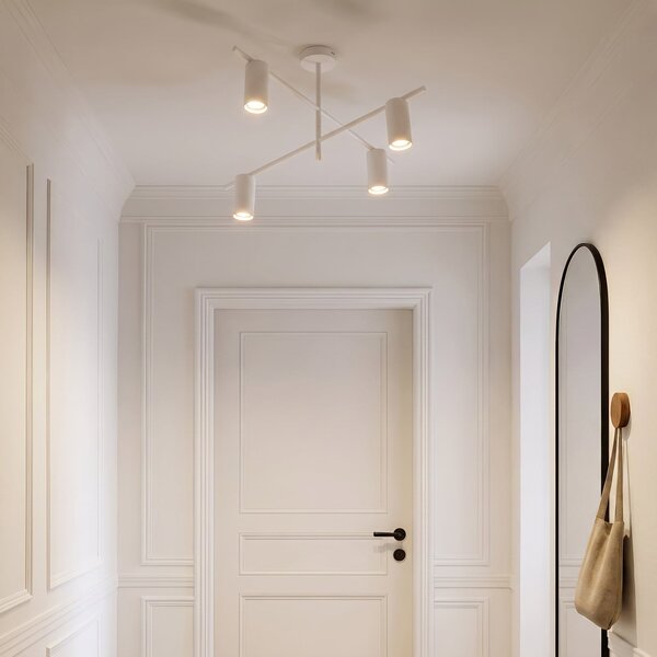 Stropní Lampa Lindby, Marilou, stmívatelné, Bílá, Obývací pokoj, Kov, Moderní