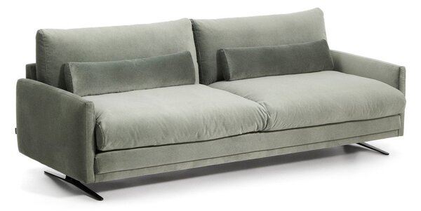 Zelená sametová pohovka 240 cm Veliro – Kave Home