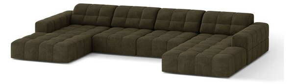 Khaki žinylková rohová pohovka (do "U") Chicago – Cosmopolitan Design