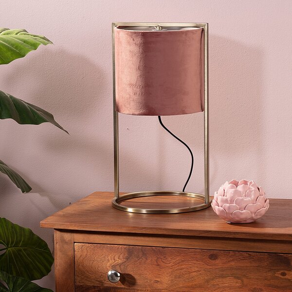 Stolní dekorační lampa Santos Pink&Gold výška 45cm