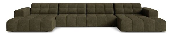 Khaki žinylková rohová pohovka (do "U") Chicago – Cosmopolitan Design