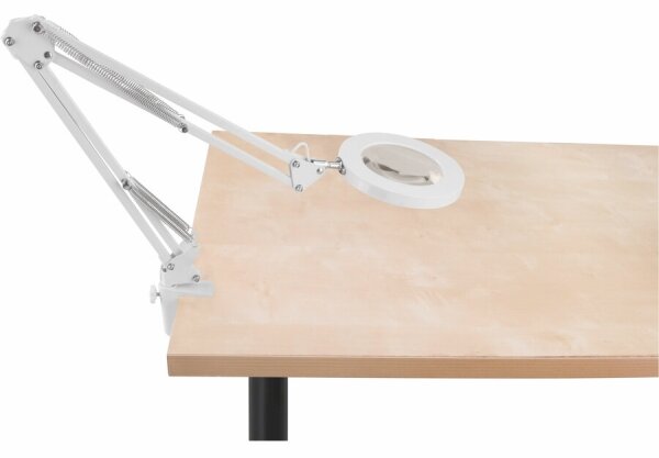 Extol - LED Stmívatelná stolní lampa s lupou LED/8W/5V 2900/4500/7500K bílá