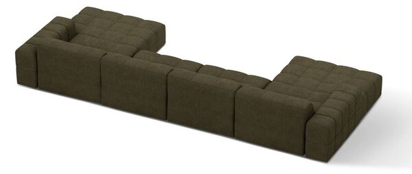 Khaki žinylková rohová pohovka (do "U") Chicago – Cosmopolitan Design