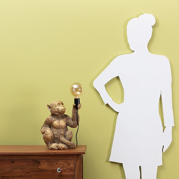 Stolní lampa Gold Monkey výška 36cm