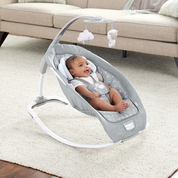 Ingenuity - Dětské houpátko s melodií CUDDLE LAMB 3xLR14