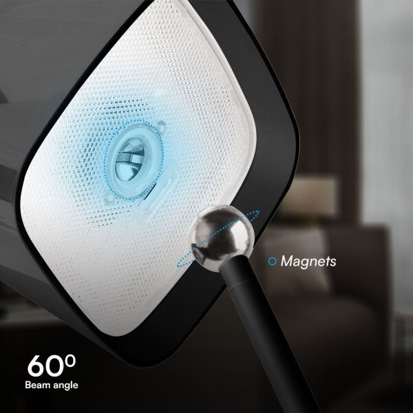 LED Solární magnetická stolní lampa LED/5W/5V 3000-6000K 3600 mAh IP65 černá
