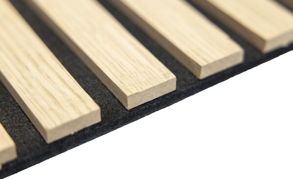 Akustický panel s dřevěnou dýhou - dekor dub natural | 260 x 56 cm | RAK001 | .cz