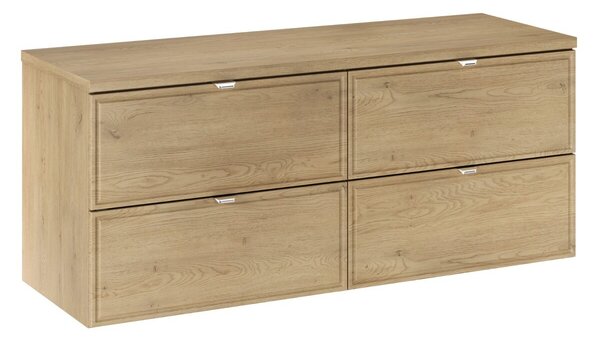 Comad Závěsná skříňka pod umyvadlo Terra s deskou 120 cm dub cremona