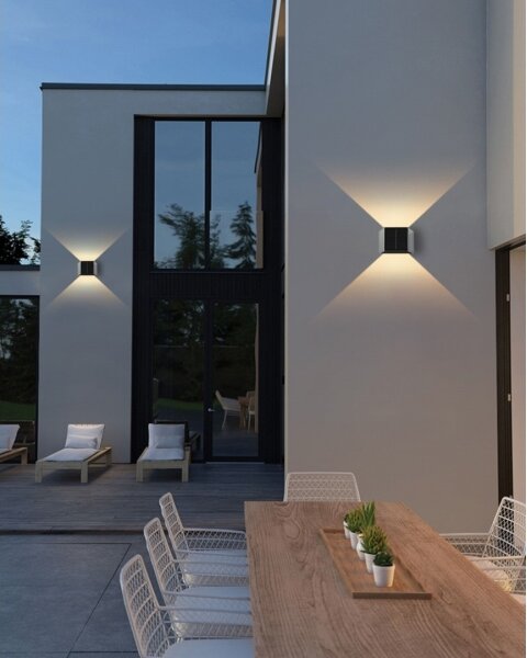 Brilagi - LED Solární nástěnné svítidlo SOLAR CUBE LED/2W/3,2V 1300 mAh IP54