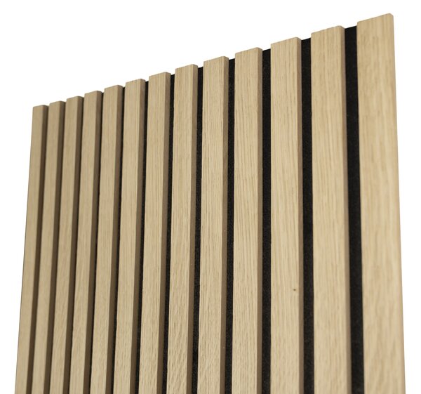 Akustický panel s dřevěnou dýhou - dekor dub natural | 260 x 56 cm | RAK001 | .cz