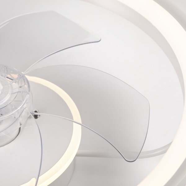 LED Stropní svítidlo s ventilátorem FARGO LED/37W/230V bílá + DO