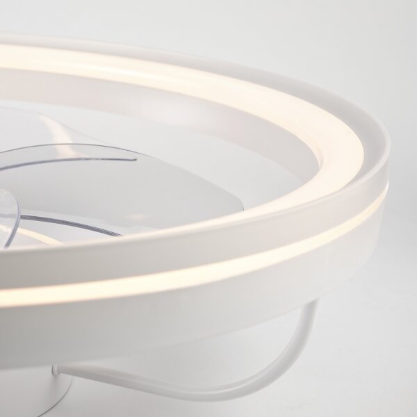 LED Stropní svítidlo s ventilátorem FARGO LED/37W/230V bílá + DO