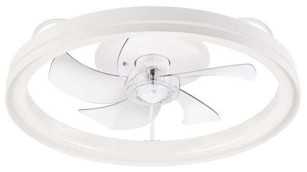 LED Stropní svítidlo s ventilátorem FARGO LED/37W/230V bílá + DO