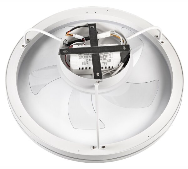LED Stropní svítidlo s ventilátorem FARGO LED/37W/230V bílá + DO
