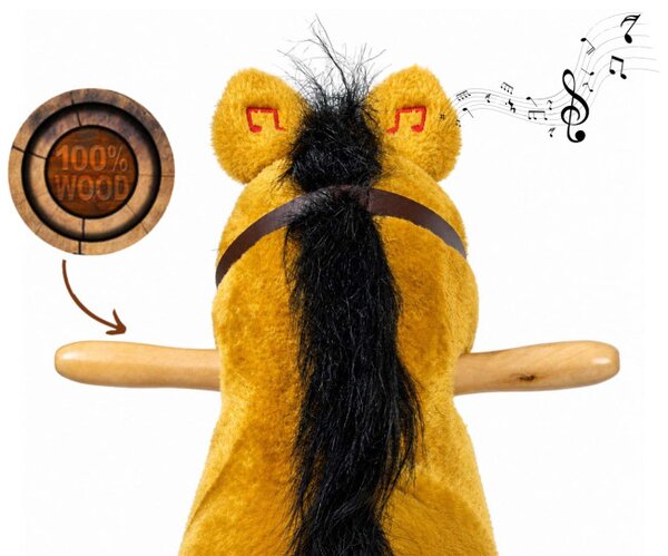 Houpací koník Teddy světle hnědý