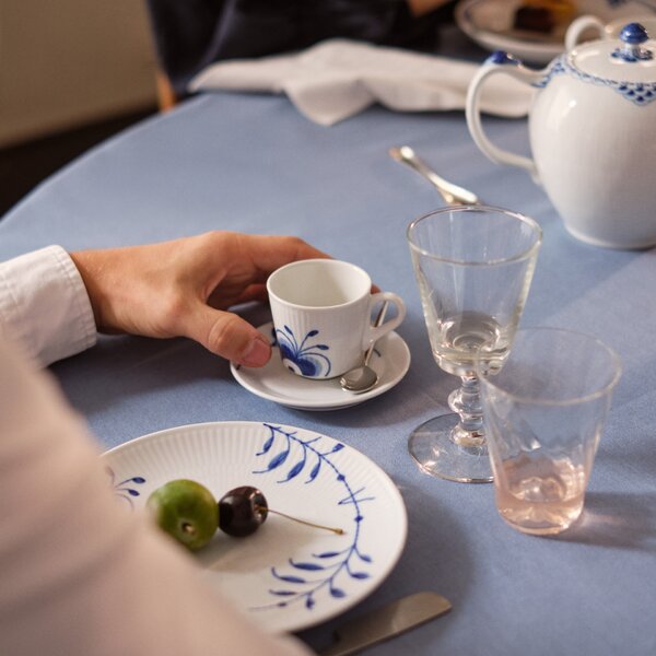 Porcelánový šálek s podšálkem Blue Fluted Mega 90 ml