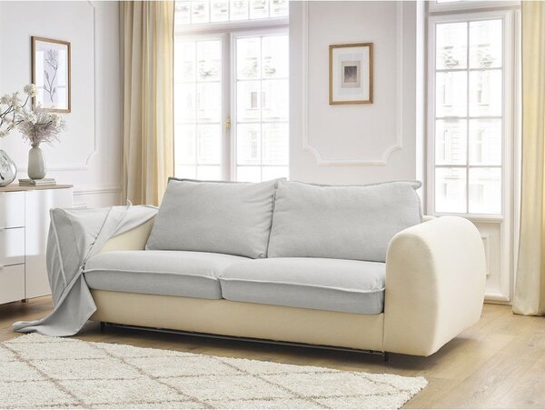 Světle šedá pohovka na každodenní spaní/rozkládací 216 cm Archimede – Bobochic Paris