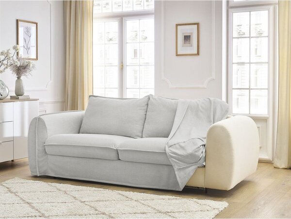 Světle šedá pohovka na každodenní spaní/rozkládací 216 cm Archimede – Bobochic Paris