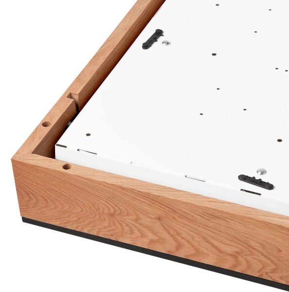 Stropní svítidlo OAK SQUARE 4xE27/15W/230V 48x48 cm dub/černá