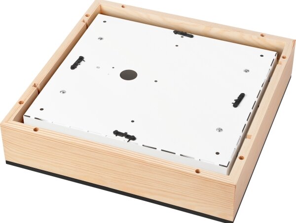 Stropní svítidlo NATURAL SQUARE 4xE27/15W/230V 39x39 cm borovice/černá
