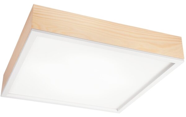 Stropní svítidlo NATURAL SQUARE 4xE27/15W/230V 48x48 cm borovice/bílá