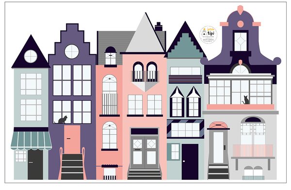 Samolepka Houses I