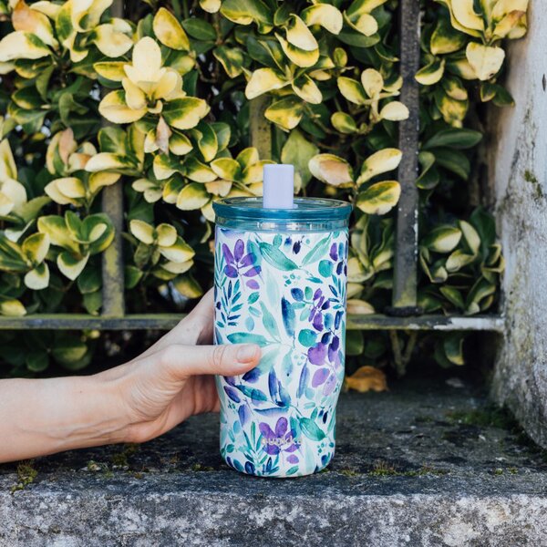 Quokka Termohrnek MIST 720 ml Violet Blooms