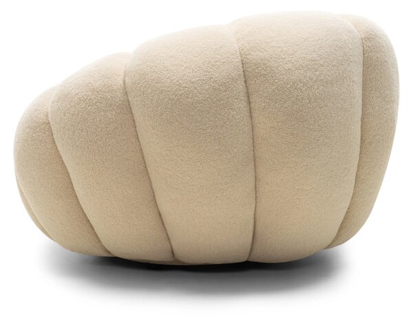 Hector Designové relaxační křeslo VENEZIA 100 cm bouclé béžové