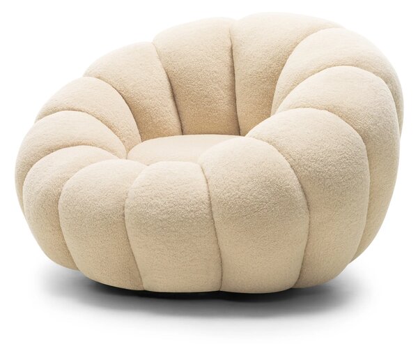 Hector Designové relaxační křeslo VENEZIA 100 cm bouclé béžové