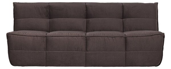 Hnědá sametová pohovka 204 cm Cluster – vtwonen