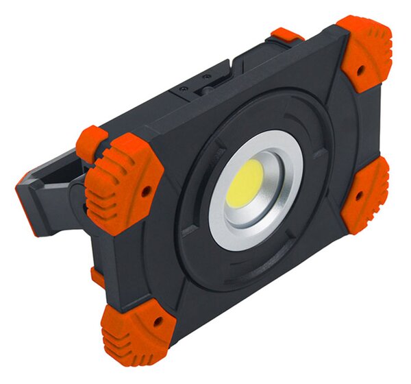 Solight LED reflektor 10W, přenosný, nabíjecí, 1000lm, oranžovo-černý WM-10W-RE
