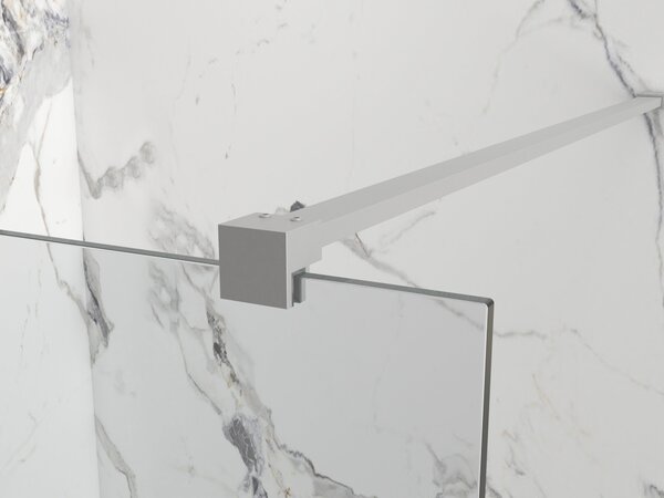 Erga Paris, sprchová zástěna Walk-In 50x200 cm, 8mm čiré sklo, broušená ocel, ERG-V02-PARIS-050x200-CL-BS