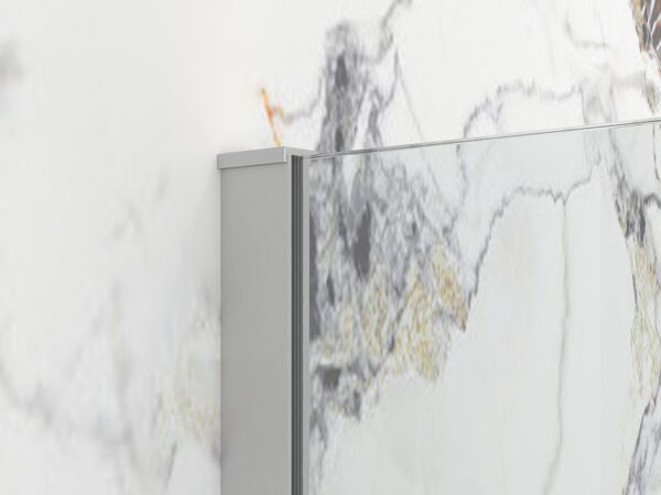 Erga Paris, sprchová zástěna Walk-In 50x200 cm, 8mm čiré sklo, broušená ocel, ERG-V02-PARIS-050x200-CL-BS