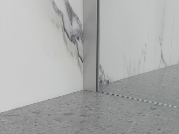 Erga Paris, sprchová zástěna Walk-In 50x200 cm, 8mm čiré sklo, broušená ocel, ERG-V02-PARIS-050x200-CL-BS