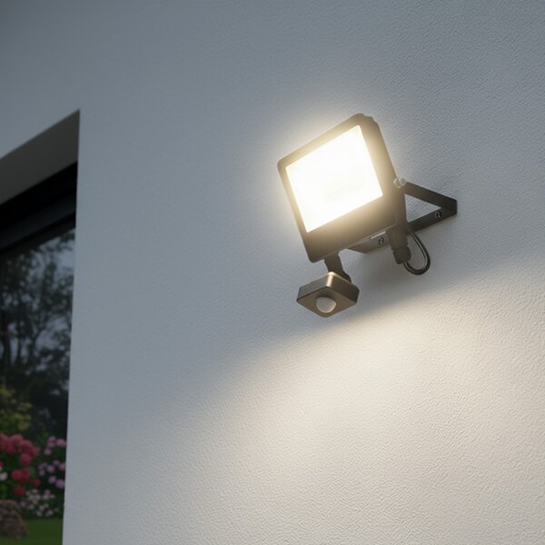 Solight LED reflektor se senzorem TOP, 30W, max. 3900lm, 3CCT, volitený výkon 100/66%, IP65, rychlospojka WM-30WS-T