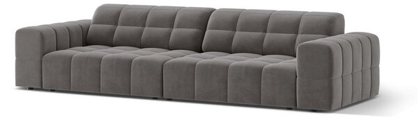 Šedá sametová pohovka 252 cm Chicago – Cosmopolitan Design