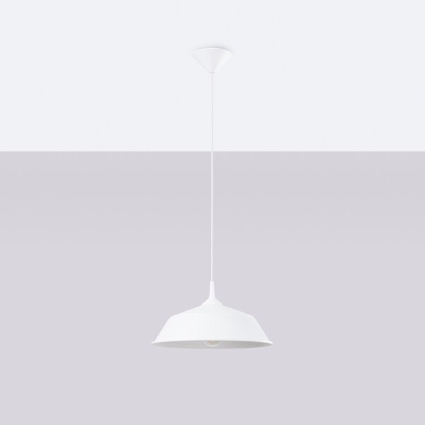 Sollux SL.1327 - Lustr na lanku FRIKA 1xE27/15W/230V pr. 34 cm bílá