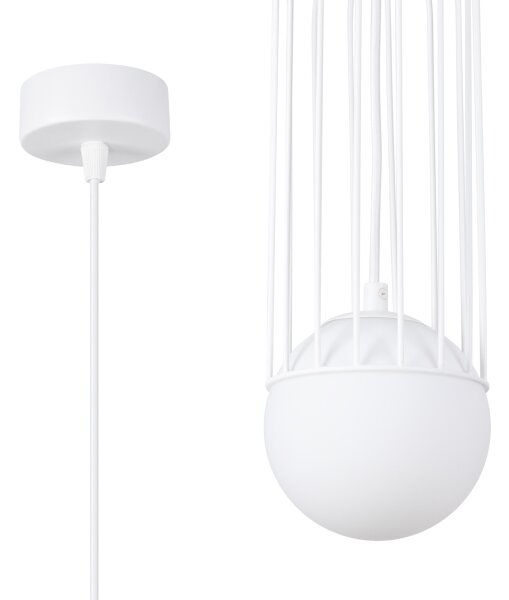Sollux SL.1331 - Lustr na lanku BRINA 1xG9/8W/230V bílá