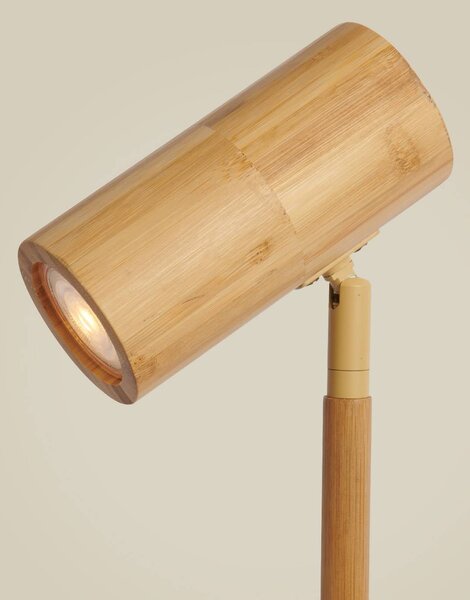 Good & Mojo GOOD MOJO stolní lampa Java, přírodní, bambus, 47 cm, GU10, Světlé dřevo, Obývací pokoj / jídelna, Bambus, Design