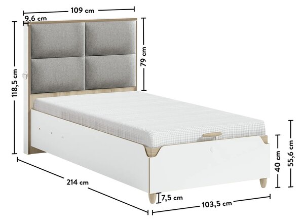 Čilek Postel s úložným prostorem vyklápěcí 100x200 cm Modera