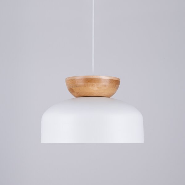 Sollux SL.1350 - Lustr na lanku MARION 1xE27/15W/230V pr. 29,5 cm bílá